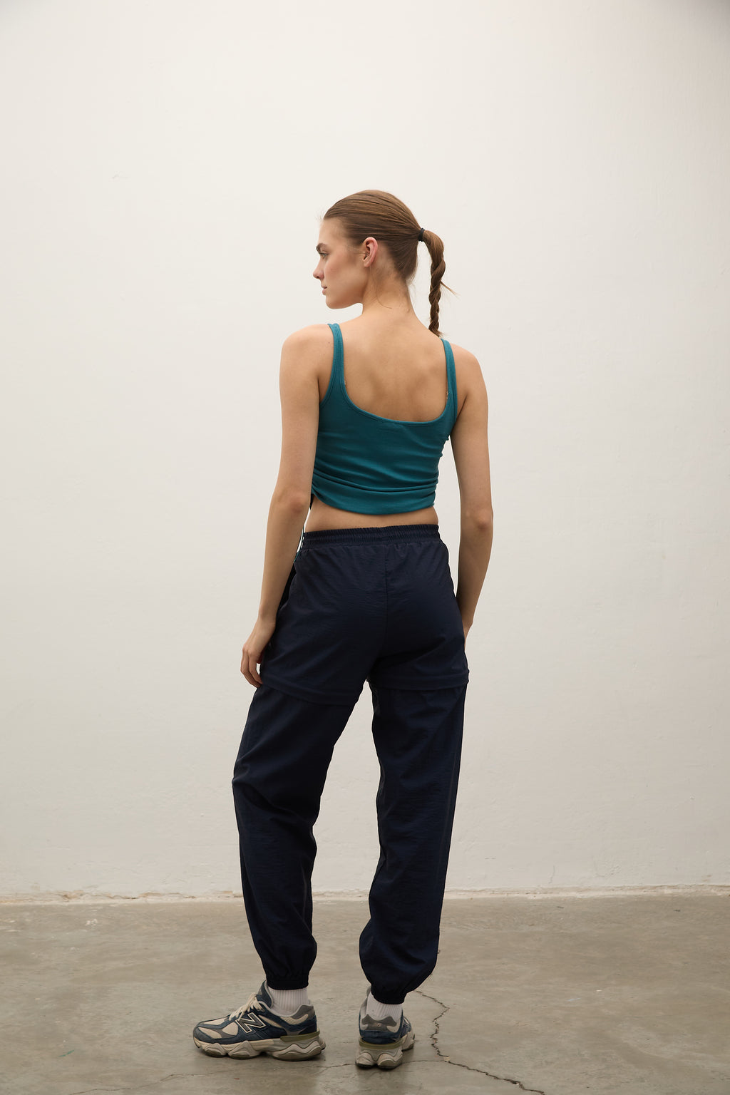 Brighton Yan Detaylı Fitilli Tank Top - Petrol Mavisi
