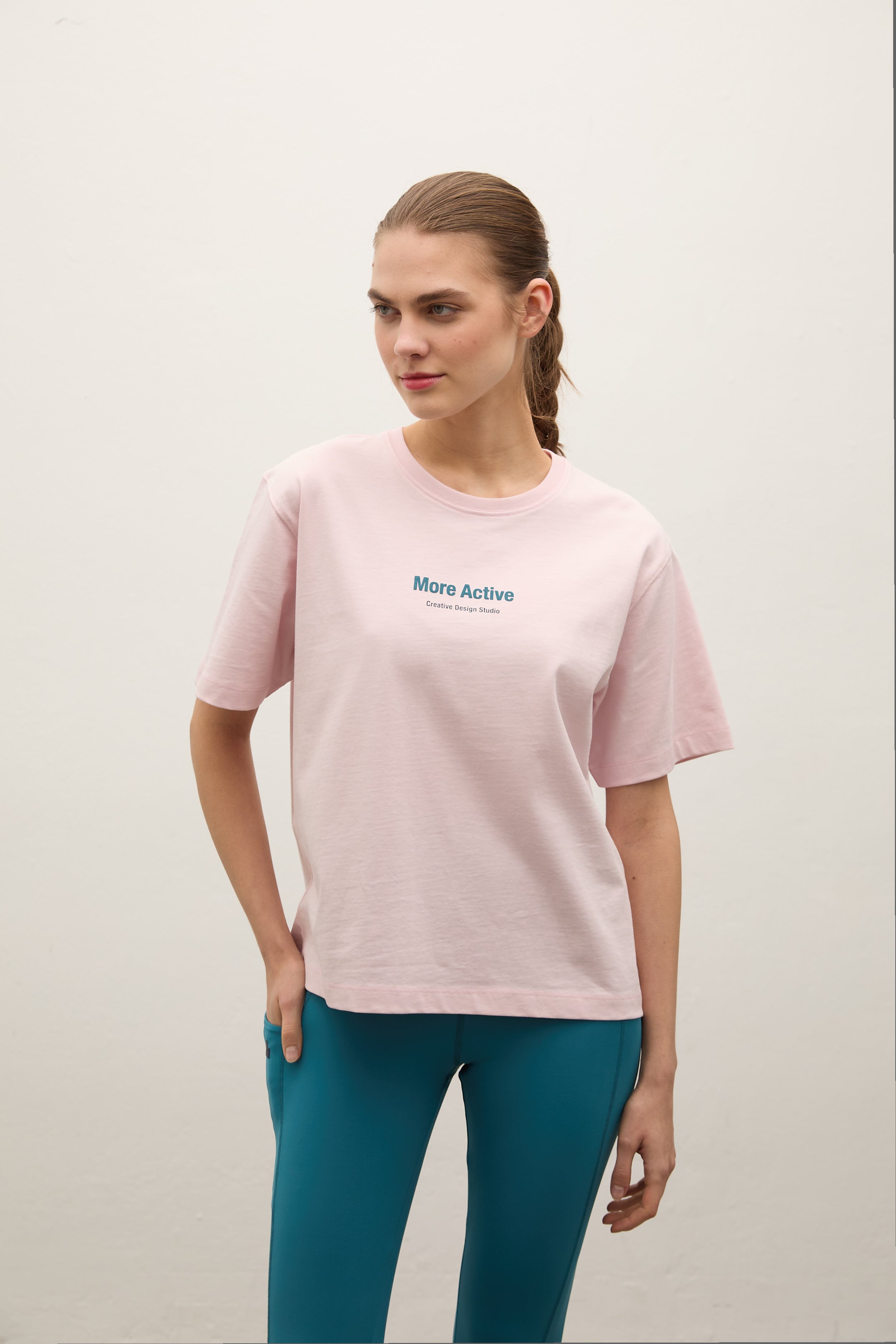 Label Heavy Jersey Grafik T-Shirt