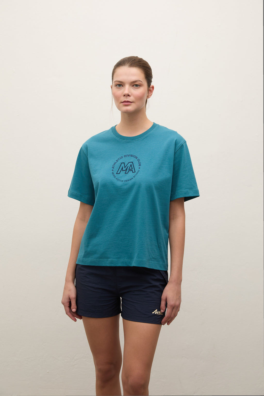 Grill Grafik Baskılı Heavy Jersey T-Shirt - Petrol Mavisi