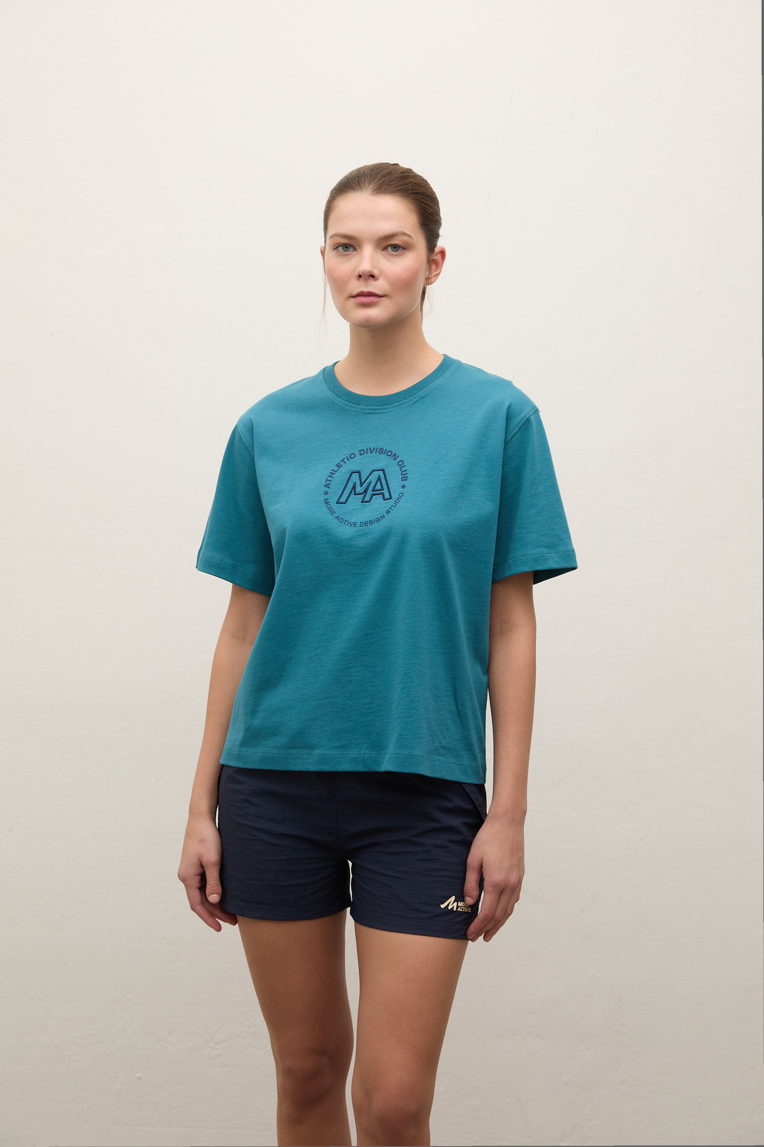 Grill Grafik Baskılı Heavy Jersey T-Shirt - Petrol Mavisi