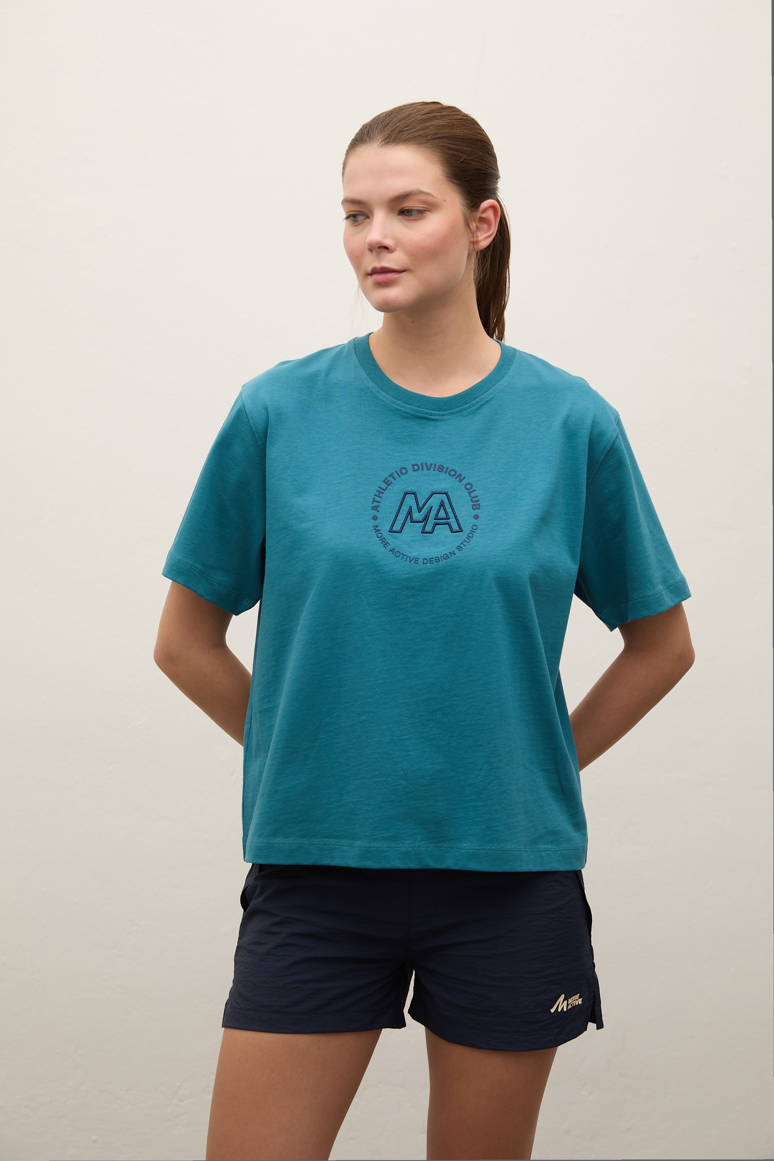 Grill Grafik Baskılı Heavy Jersey T-Shirt - Petrol Mavisi