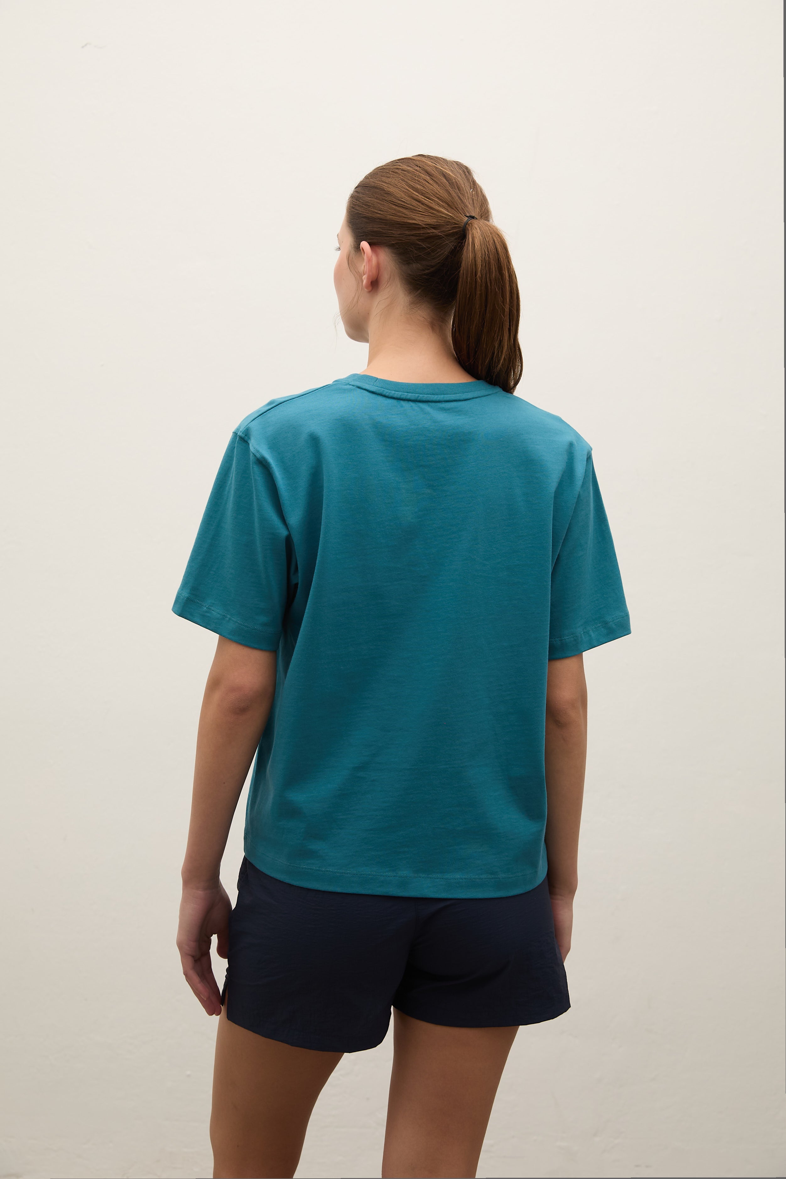 Grill Grafik Baskılı Heavy Jersey T-Shirt - Petrol Mavisi
