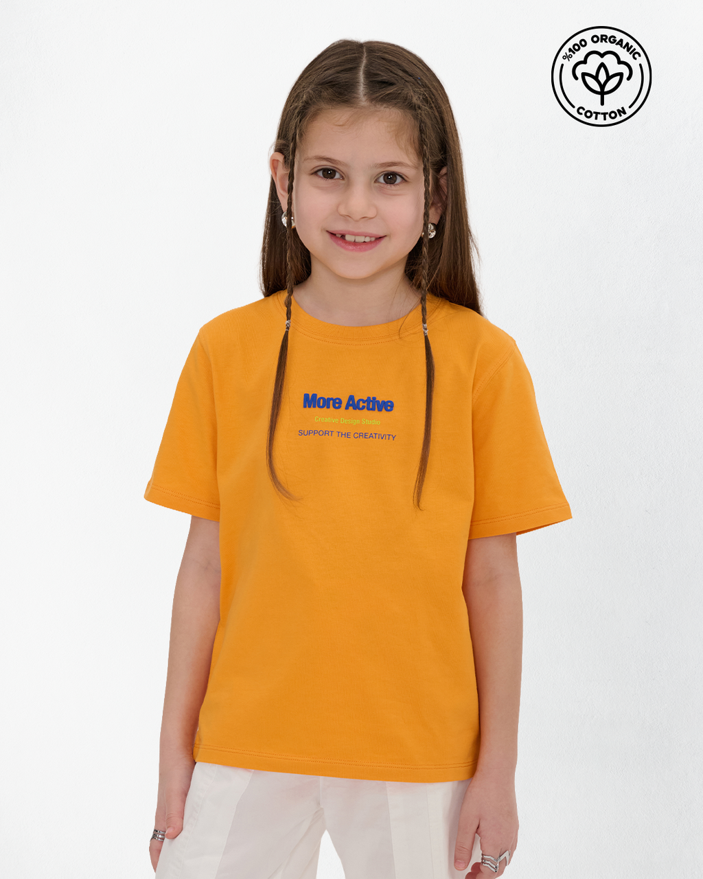 My Label Grafik Baskılı Çocuk T-Shirt - Turuncu
