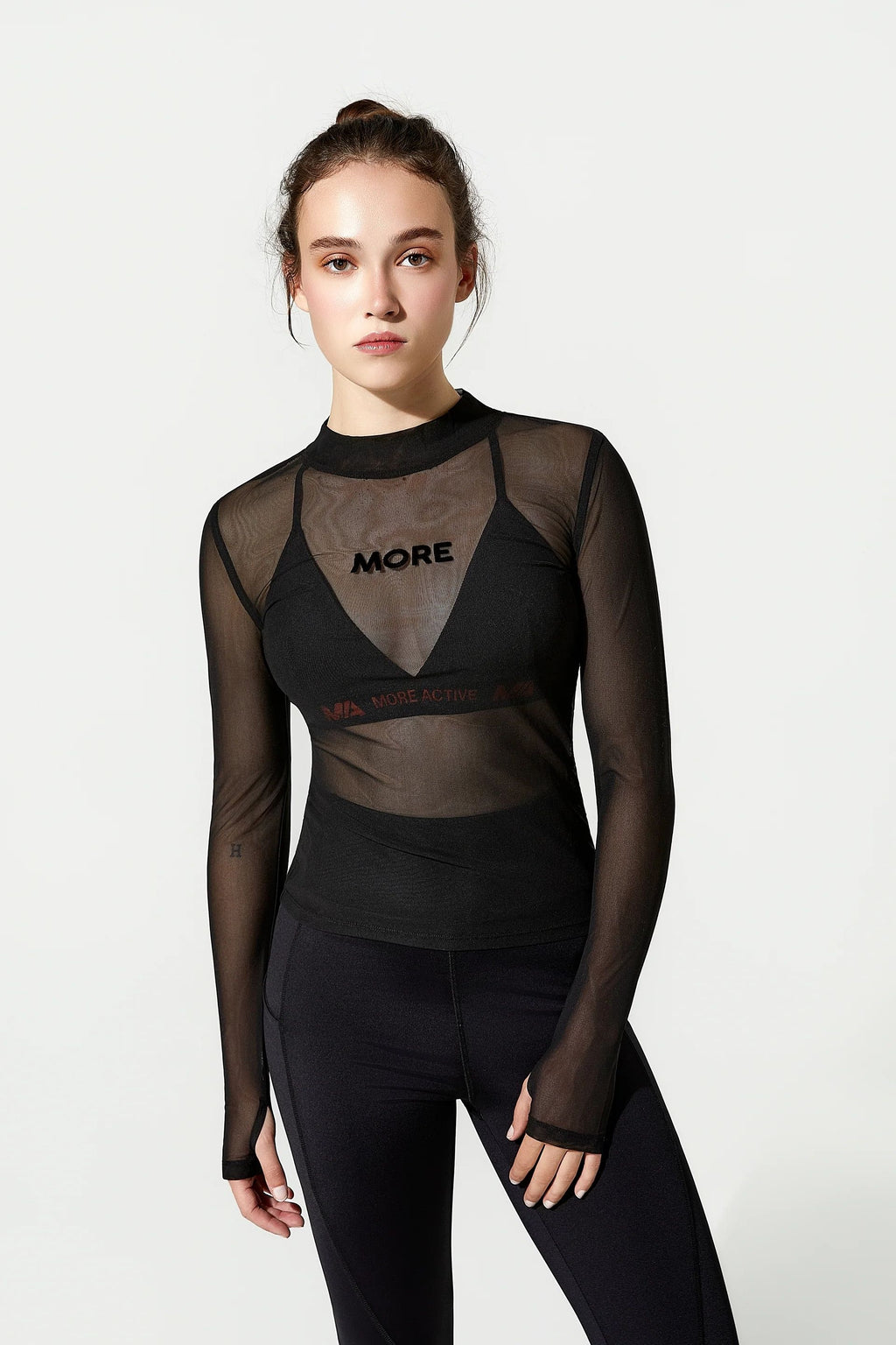 Tuna Mesh Uzun Kollu Spor Üst